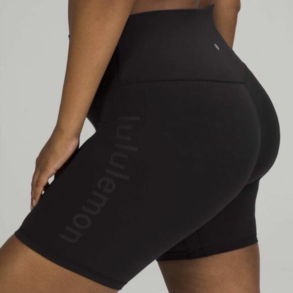 Lululemon Align HR Short 8" Inseam *Logo Women Size 6 Limited Edition Black - Picture 8 of 9